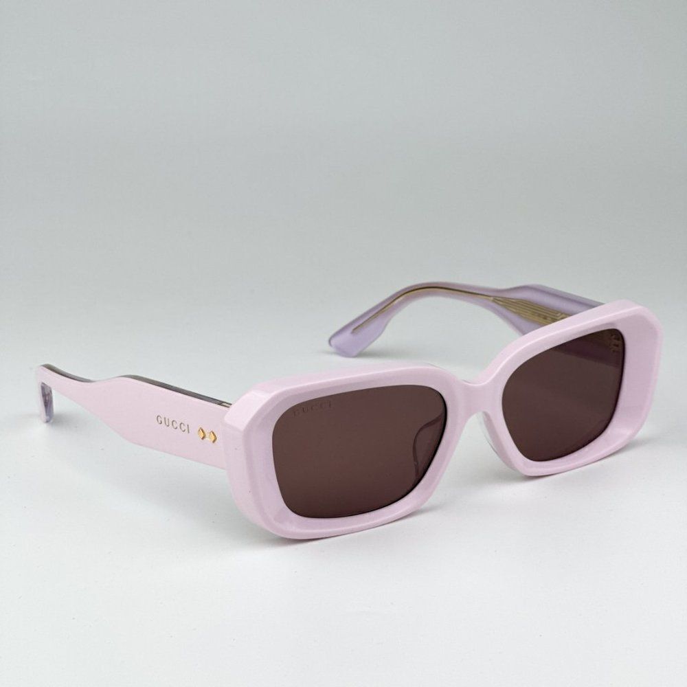 NEW Gucci GG1531SK 003 Pink Brown Unisex Rectangle Sunglasses GG 1531SK - Picture 7 of 11